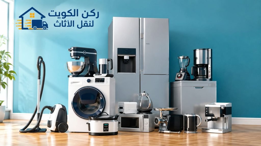 نقل الأجهزة الكهربائية وأثاث المنزل في الكويت مع تغليف وحماية الأجهزة أثناء نقل العفش