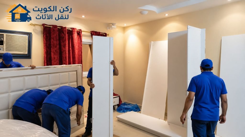 فك وتركيب الأثاث ونقل العفش في الكويت بواسطة عمال ركن الكويت لنقل الأثاث